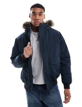Everest - Bomberjacke aus Kunstpelz in Eclipse-Marienblau-Marineblau Marineblau 48-50