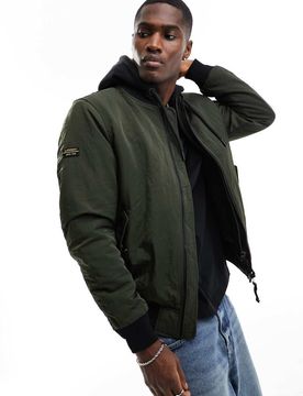 Military MA1 - Bomberjacke in Surplus Goods-Olivgrün mit Kapuze Grün 44-46