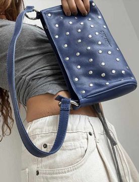 Susmies - Vero - Sac clouté en cuir - Bleu