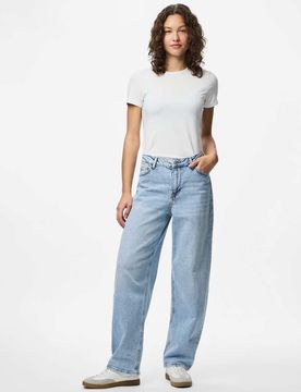 Barrel-Jeans in Hellblau Blau W29 L32