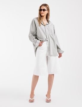 Pieces - Jort en jean - Blanc XL