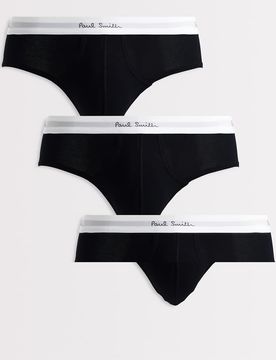 PS - 3er-Pack Unterhosen in Schwarz mit weißem Bund Schwarz XL