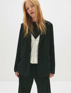 Pull & Bear - Blazer classique - Noir XL