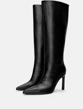 Stiefel in Schwarz mit hohem Absatz Schwarz 40