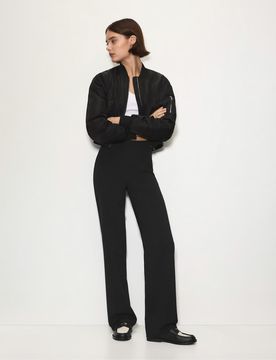 Pull & Bear - Pantalon habillé à surpiqûres - Bleu marine-Multicolore 40