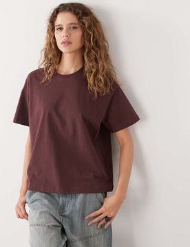 T-shirt coupe carrée - Bordeaux-Rouge XL