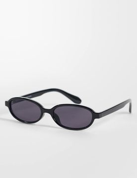 Lunettes de soleil ovales - Noir