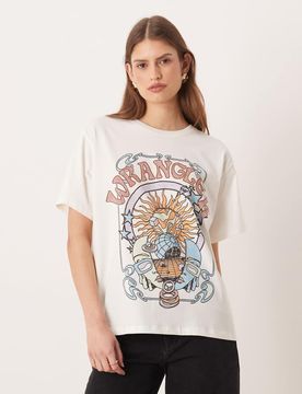 Girlfriend-T-Shirt in Wollweiß Weiß L
