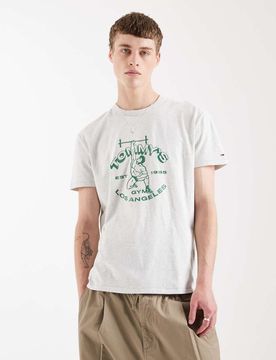 Lifter - T-Shirt in Grau mit Grafik und Logo Grau 44