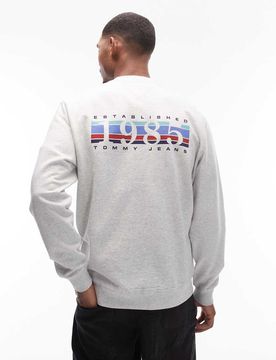 Sweatshirt in Grau mit „1985"-Logo mit Farbverlauf auf der Brust Grau 52