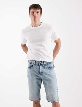Ronnie - Jeansshorts in hellblauer Waschung Blau 32