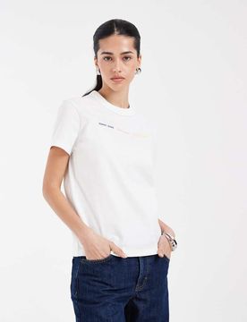 T-shirt à logo répété - Blanc L
