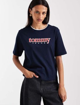T-shirt avec logo style rétro - Marine-Bleu marine M