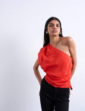 Top asymétrique - Rouge 32