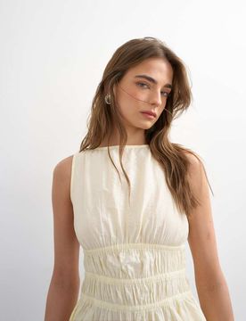 Top sans manches à détails froncés - Sable-Neutral 40
