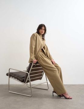 Pantalon à triple pince - Neutre-Neutral 46