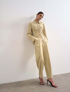 Pantalon d'ensemble large et souple - Sauge-Vert 42