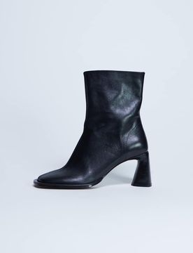 Star - Bottes en cuir de qualité supérieure à talon carré et bout rond - Noir 37