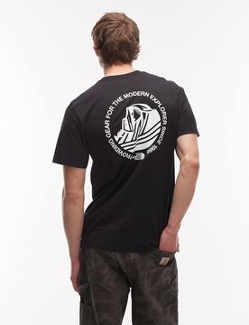 Monte - T-Shirt in Schwarz mit Rückenprint Schwarz 2XL