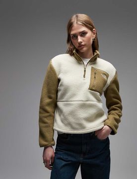 Yumiori - Polaire à col zippé - Beige-Neutre L