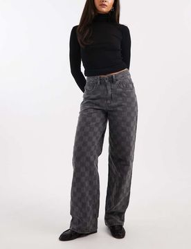 Sirelle Novelty - Pantalon large - Noir délavé 70 – 71.5cm