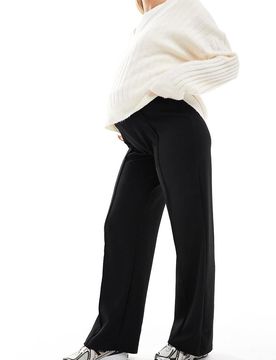 Vero Moda - Pantalon ample de grossesse plissé devant - Noir XL