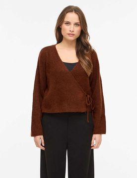 Wickeloberteil in Schokobraun-Brown Brown L