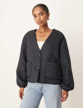Steppjacke in Schwarz Schwarz 38