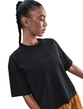 Sportswear Damen T-Shirts - Schwarz - Größe 40 - Baumwoll-Jersey Black 40