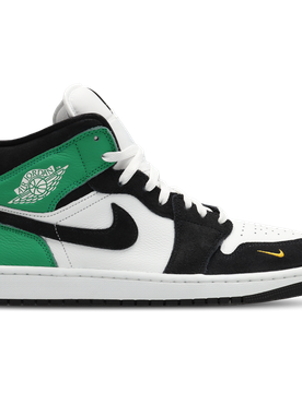 Aj1 Mid Herren Sneaker - Weiß - Größe 47.5 - Leder, Synthetik White 47.5