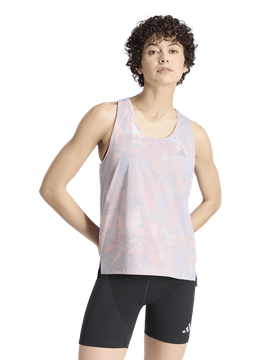 Adi365 Animal Print Iconic Tank Top Donna - Magliette Grigio - Taglia 44 - Poly Mesh 44