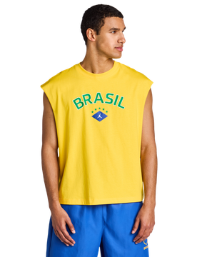 Brazil Herren T-Shirts - Gelb - Größe S - Baumwoll-Jersey Yellow S