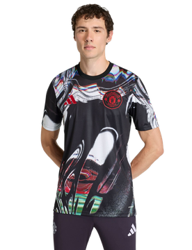 Manchester United 25/26 Pre Match Jersey Herren Trikots/Replikate - Schwarz - Größe XS - Poly Mesh Black XS