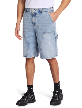 Salaman Carpenter Jeans Herren Kurze Hosen - Blau - Größe M - Baumwoll-Denim Blue M