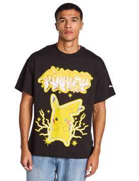 X Pokemon Herren T-Shirts - Schwarz - Größe XL - Baumwoll-Jersey Black XL