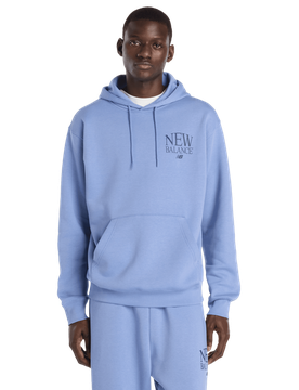 Fleece Herren Kapuzenpullover - Blau - Größe XL - Baumwoll-Jersey Blue XL