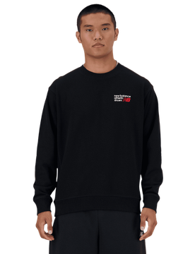 Athletics Premium Logo Crew Herren Sweatshirts - Schwarz - Größe XL - Baumwoll-Jersey Black XL