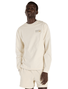Athletics Premium Back Logo Herren Trainingsoberteile - Beige - Größe L - Baumwoll-Jersey Beige L