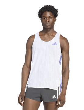 Adizero Tank Top Uomo - Magliette Bianco - Taglia XS - Poly Mesh XS