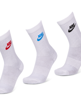 Everyday Essential Crew 3 Pack Unisex Socken - Rot - Größe 42 - 46 Red 42 - 46