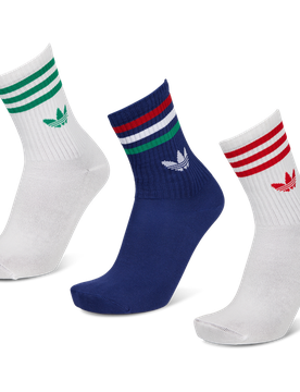 Mid Cut Crew 3 Pack Unisex Socken - Blau - Größe 37-39 Blue 37-39