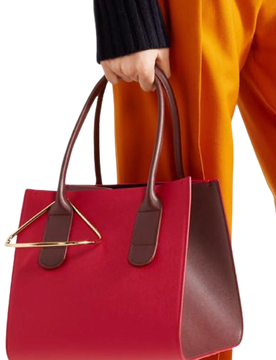 Weekend Mini Two-tone Textured-leather Tote