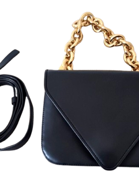 Black Leather Mount Cross Body Bag