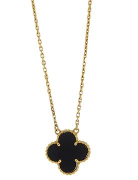 Magic Alhambra Pendant Necklace 18K Rose Gold and Onyx