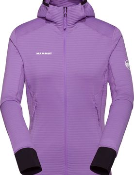 Polaire légère et extensible zippée Taiss Light ML Hooded Jacket Women Lavandin Black für Damen Größe M Bordeaux