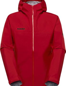 Veste de randonnée imperméable en GORE-TEX ePE - Crater Light HS Hooded Jacket Men Dark Red - Taille L - Rouge