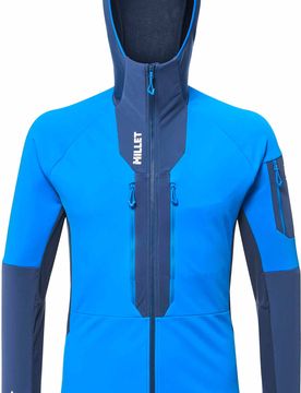 Skitourenjacke Pierra Ment Hoodie M Icon Blue Dark Denim für Herren Größe S Blau