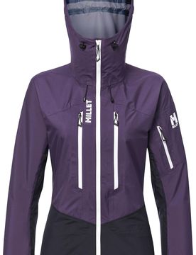 Skitourenjacke M White 3L Jkt W Purple Velvet Black für Damen Größe XS Violett