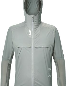 Veste de trail coupe-vent et stretch - Intense Windbreaker Jacket M Granite en Softshell - Taille M - Gris