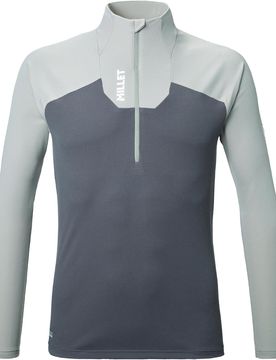 T-shirt d'alpinisme léger et respirant - Kamet Zip LS M Tarmac Granite - Taille XL - Gris